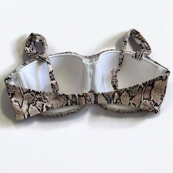 🌻NWOT Shade & Shore Python Snakeprint Light Lift Bralette Bikini Top Size 34C - Picture 5 of 10